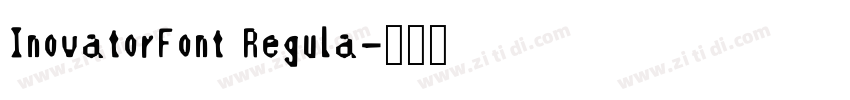 InovatorFont Regula字体转换